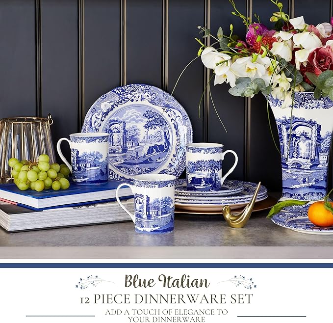 Spode Blue Italian 12 Piece Set