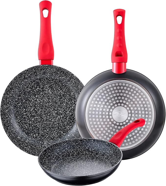 SAN IGNACIO Dina 8-Piece Kitchen Battery Stainless Steel with pan Set (20/24/28 cm) SAN IGNACIO Energy in Forged Aluminum