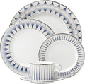 Lenox 5 Piece Geodesia Place Setting Dinnerware Set Blue