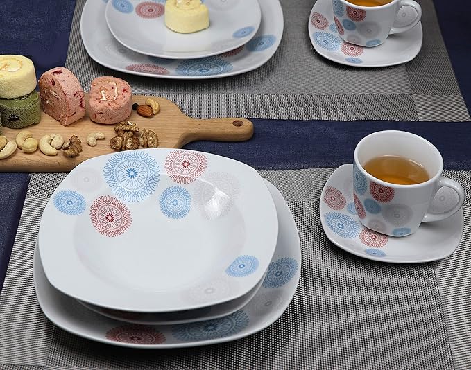 Lorren Home Trends LH451 Dinner Sets for Gatherings One Size Blue