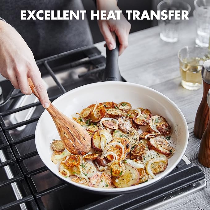 GreenPan Rio 8 and 10 Frying Pan Skillet Set PFAS-Free Healthy Ceramic Nonstick Cookware Stay-Cool Bakelite Handles Dishwasher Safe Easy Clean Durable Performance Black