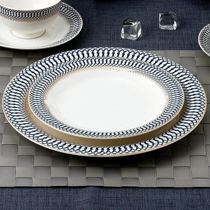 24 Piece Dinnerware Set-Bone China Service for 4 by Lorren Home Trends