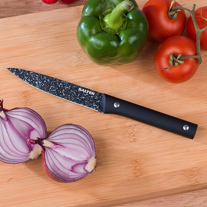 Salter BW076131 3-Piece Non-Stick Megastone Knife Set Stainless Steel