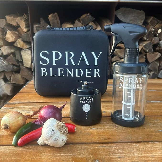 Create Plant-Based Sprays in Minutes with Powerful Electric Blender &amp Glass Spray Bottle Perfect for BBQ Grilling &amp BPA-Free Food-Grade