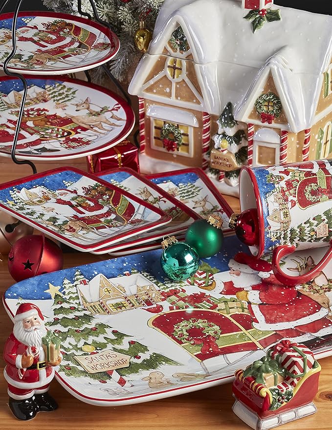 Certified International Santa's Workshop 16 Pc. Dinnerware Set Service for 4