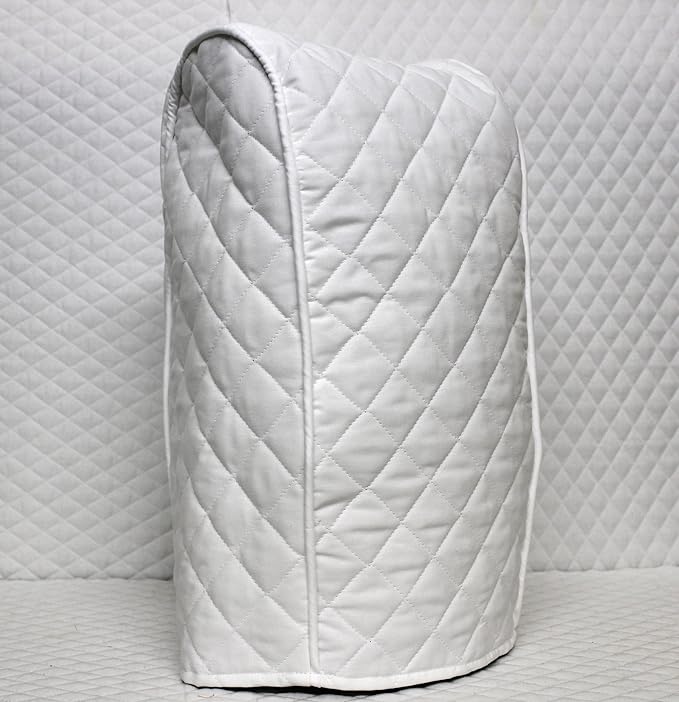 White Quilted Coffeemaker Cover