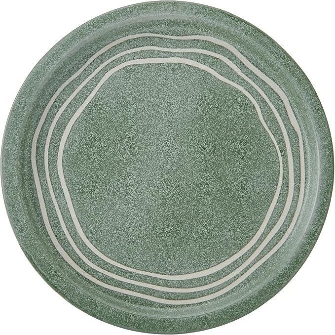Pfaltzgraff Nature's Pallet 12 Piece Stoneware Dinnerware Set Service for 4 Modern Style High Rims for Everyday use Green
