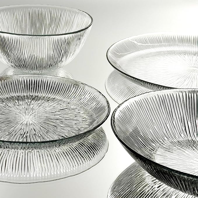 CASCATA 16 pcs. Glass Dinnerware Set