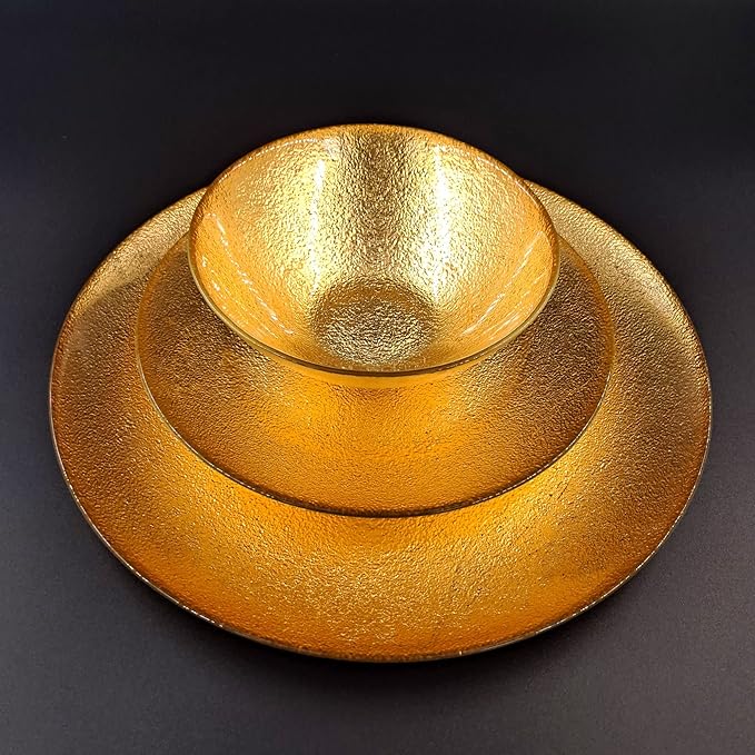 AURA 12PC Dinnerware Set Gold