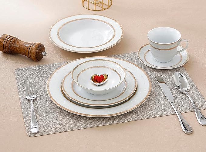 Lorenzo Amelia 57-Piece Dinnerware Set Service for 8