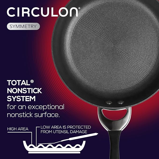 Circulon Symmetry Hard-Anodized Nonstick Frying Pan 8.5-Inch Black