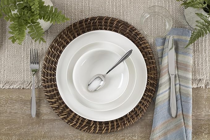 Oneida 899205 24 Seven White 24-Piece Dinnerware Set Service For 8