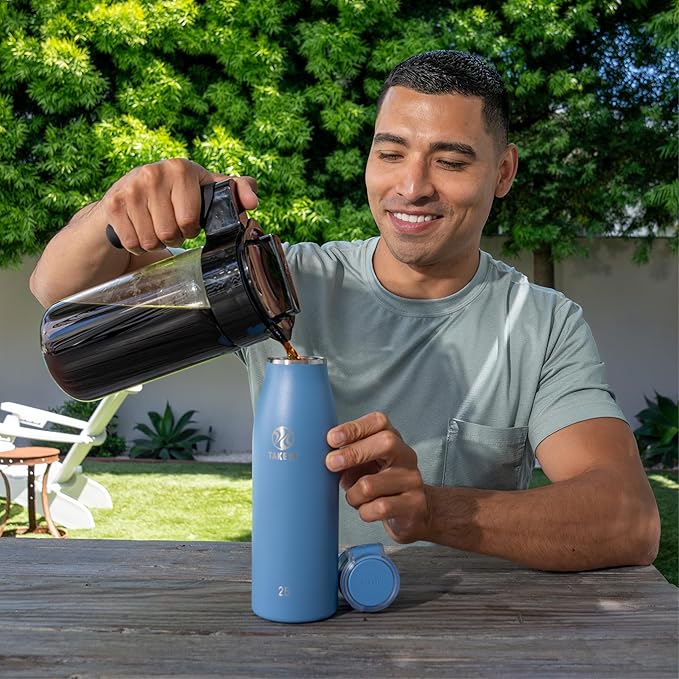 Takeya Glass Cold Brew Coffee Maker for Iced Coffee Airtight Pitcher Premium Quality 1 Quart Black Lid and Handle