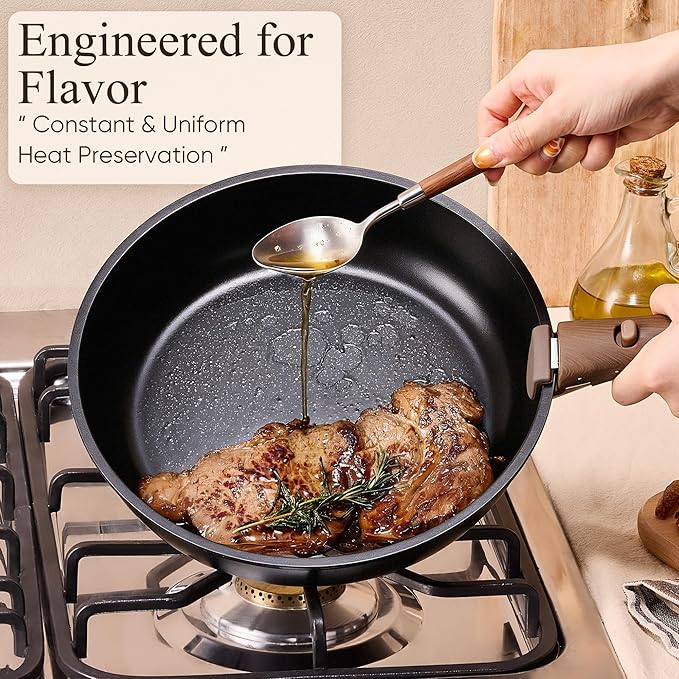 CAROTE 33pcs Pots and Pans Non Stick Cookware Sets Detachable Handle Induction Kitchen Pots and PansNonStick Cooking Set Oven/Dishwasher/Fridge Safe Space Saving