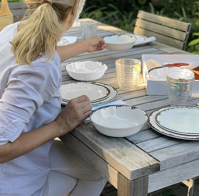 Fox Run Melamine Dinnerware Set Ivory 10