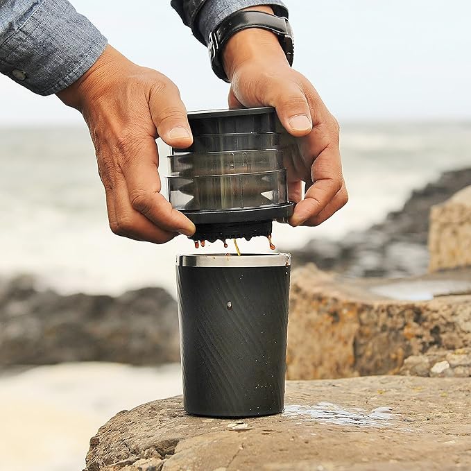 Cafflano Kompact : Portable Coffee Maker French Press Coffee Press Immersion Pour Over Cold Brew Maker