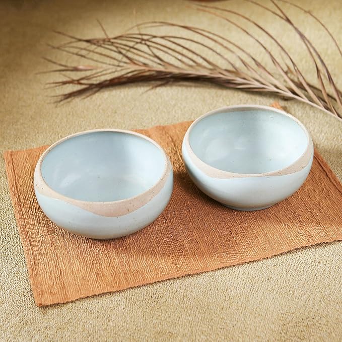 NOVICA Blue Ceramic Bowls Dinnerware Set From Indonesia 'Blue Bounty'