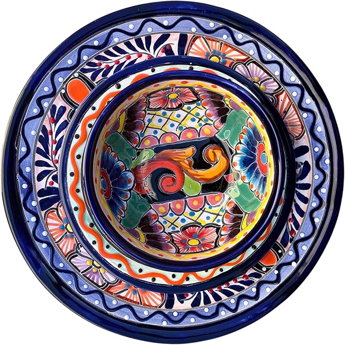 Handmade Talavera 12-Piece Dinnerware Set | Mexican Pottery (Seats 4)
