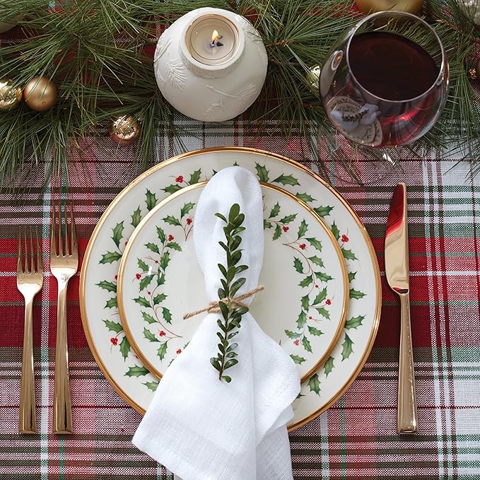 Lenox 883430 Holiday 3-Piece Place Setting Christmas Set Hosting Red &amp Green