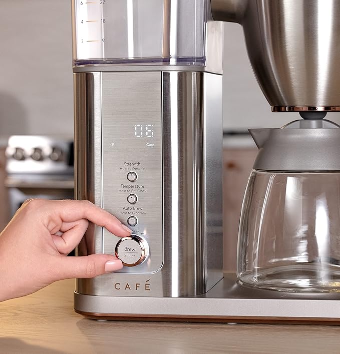 Café Specialty Drip Coffee Maker | 10-Cup Glass Carafe | WiFi Enabled Voice-to-Brew Technology | Smart Home Kitchen Essentials | SCA Certified Barista-Quality Brew | Stainless Steel