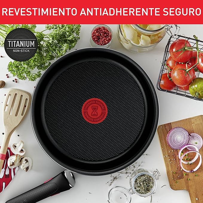 Tefal Ingenio Easy ON Non-Stick 20 piece Pan Set 22&amp24&amp26&amp28 cm Frying Pans 16&amp18&amp20 cm Saucepans 24 cm Sautepan 16&amp18&amp20 cm Lids Draining Lid Anti-Splatter Lid 5 Ut