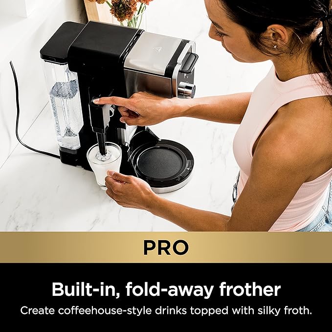 Ninja Hot and Iced Coffee Maker Single Serve Coffee Maker and Drip Coffee Machine DualBrew Pro Specialty 12-Cup with K-Cup Combo Includes Permanent Filter CFP307