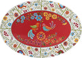 Bico Red Spring Bird Ceramic 16 inch Oval Platter Microwave &amp Dishwasher Safe