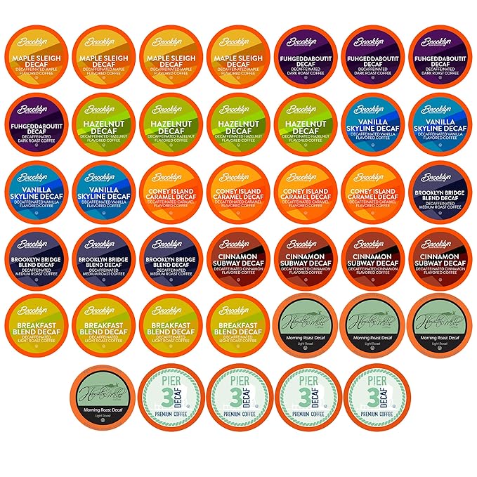 Two Rivers Coffee Decaf Coffee Regular and Flavored Decaffeinated Pods Compatible with K Cup Brewers Including 2.0 40 Count