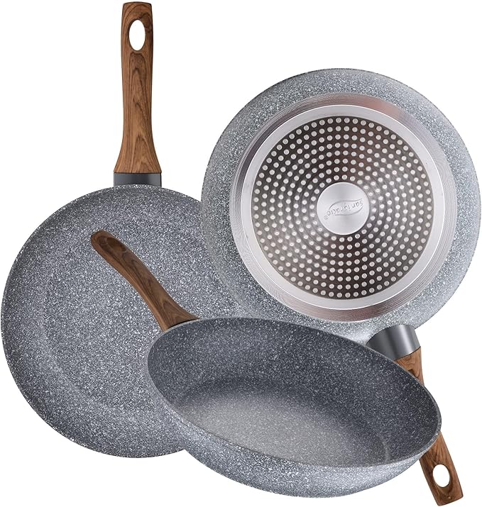 SAN IGNACIO PK2026 Set 3 Pans 22/26/28 Daimiel Forged Aluminum Induction Multicoloured