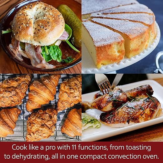 MegaChef 30 Quart Digital French Door Multi-Function Convection Toaster Oven with Rotisserie Set &amp Toast Bagel Pizza Bake Roast Broil Cookies Dehydrate &amp More Presets