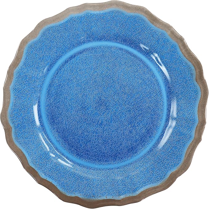 Elama Roma12 Piece Melamine Dinnerware Set Blue