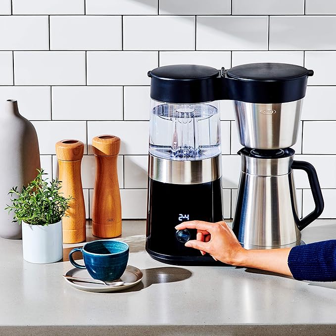 OXO Brew 9-Cup Coffee Maker – Stainless Steel Programmable Coffee Machine with Single Serve or Full Carafe Options SCA Certified Home Brewer