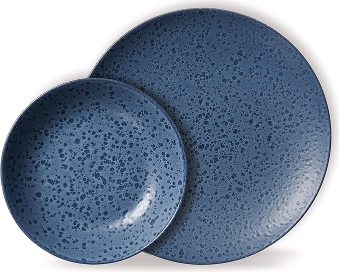 Kitwe 8-Piece Dinner Set Blue