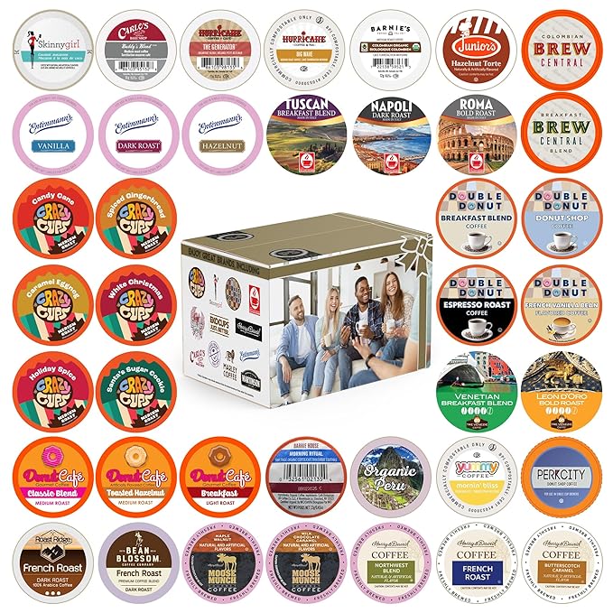 Coffee Pods Variety Pack Sampler Coffee Lovers Single-Serve Capsules &amp Pods For Keurig K Cup Machines Assorted Variety Pack 40 Count