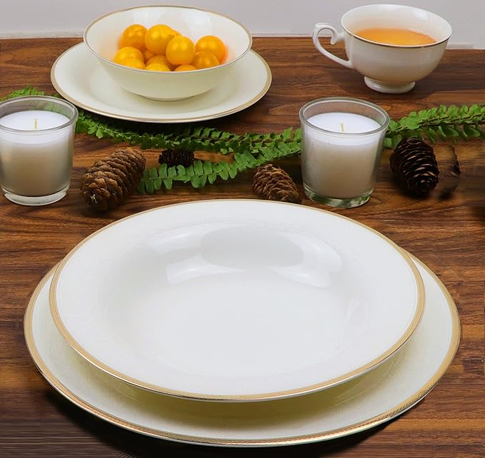 57Piece Dinnerware Set-Bone China Service For 8 People-Daisy