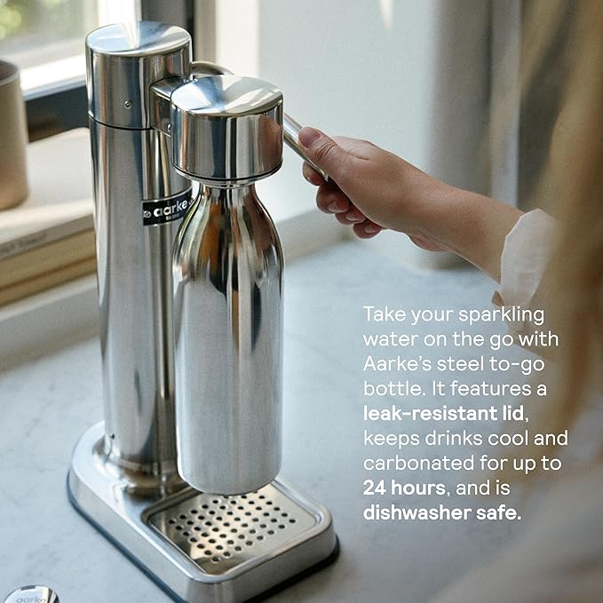 aarke - Carbonator III Premium Carbonator/Sparkling &amp Seltzer Water Maker with PET Bottle (Copper)