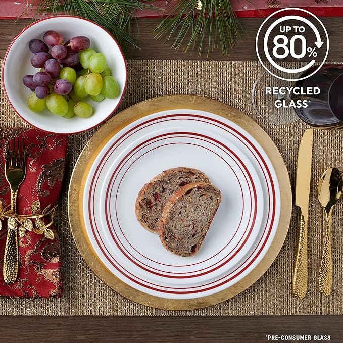 Corelle Logan 12 Piece Dinnerware Set Service for 4 Triple Layer Chip &amp Crack Resistant Glass Plate and Bowl Sets