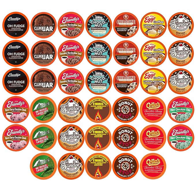 Two Rivers Coffee Chocolate Lovers Pods Single Serve Cups Chocolate Coffee Compatible with K Cup Brewers Including 2.0 40 Count (Pack of 1)