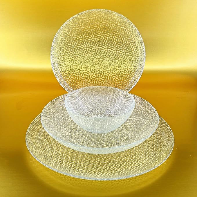 CABANA Clear Glass Dinnerware Set