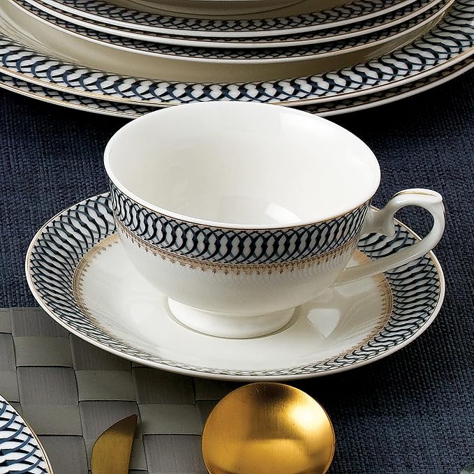 24 Piece Dinnerware Set-Bone China Service for 4 by Lorren Home Trends