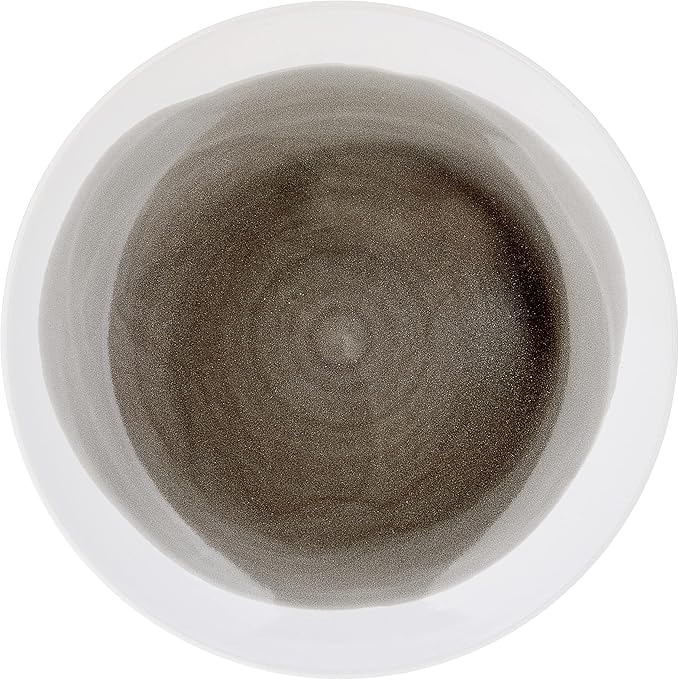 American Atelier Round Dinnerware Sets | Charcoal Kitchen Plates Bowls and Mugs | 16 Piece Stoneware Oasis Collection 10.5 x 10.5 | Dishwasher &amp Microwave Safe | Service for 4