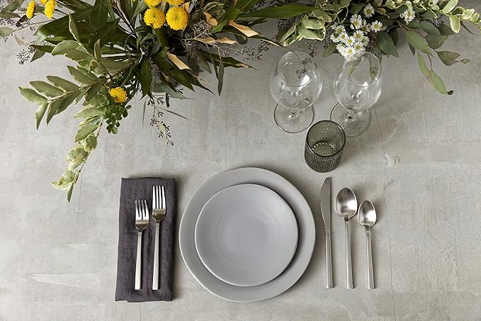 Fortessa Vitraluxe Dinnerware Heirloom Matte Finish Bread &amp Butter Plate 6.25-Inch Smoke Set of 4