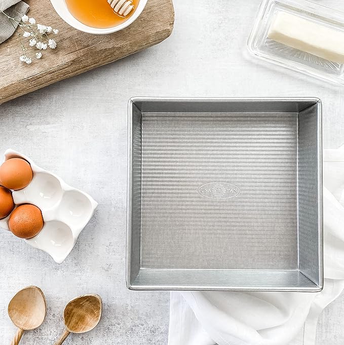 USA Pan Bakeware Nonstick Square Cake Pan 9 Inch Aluminized Steel