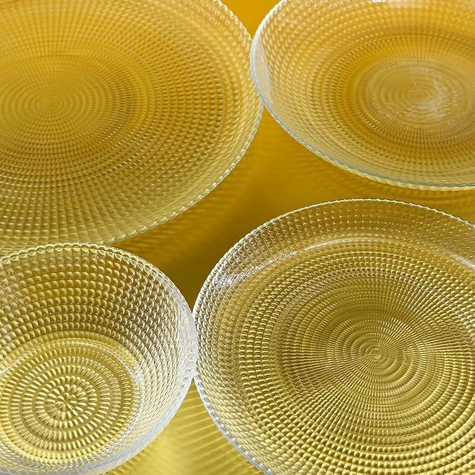 HELIOS Clear Glass Dinnerware Set