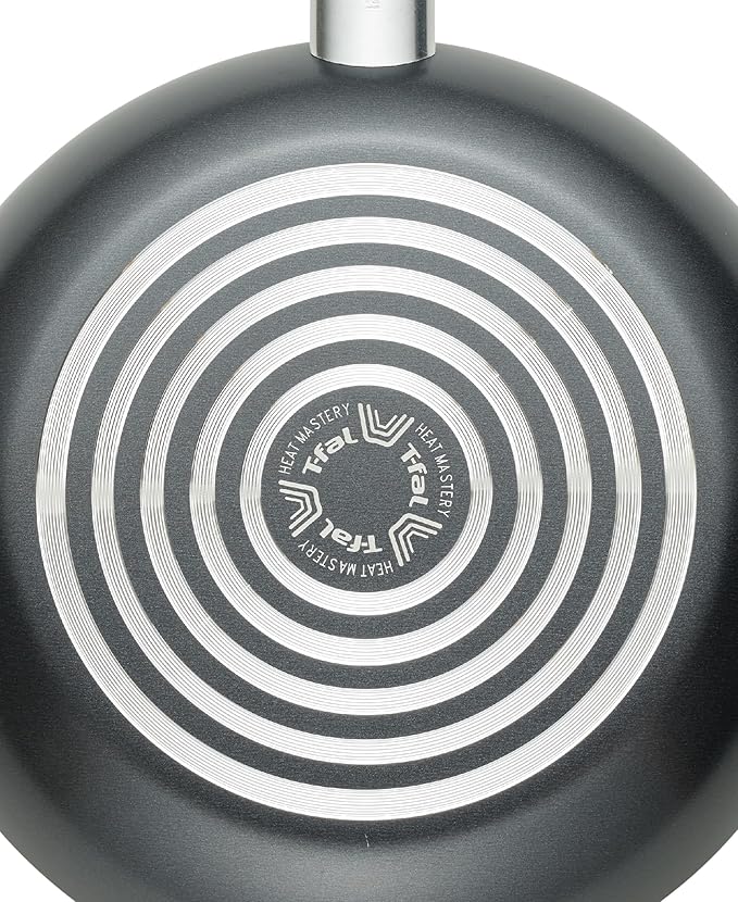 T-fal Initiatives Nonstick Cookware Set 18 Piece Oven Broiler Safe 350F Kitchen Cooking Set w/Fry Pans Saucepans Stockpots Skillet Spoons Lids Pots and Pans Set Dishwasher Safe Stone Grey