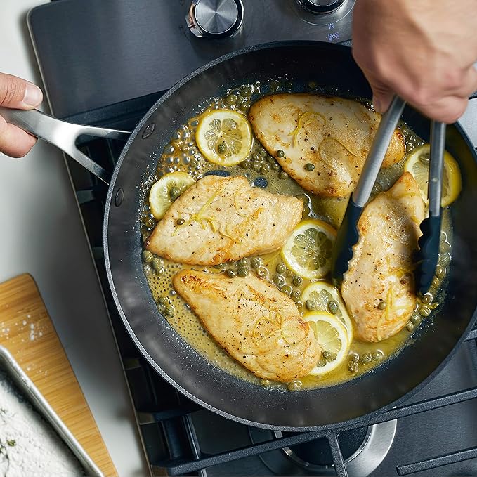 KitchenAid Hard Anodized Induction Nonstick Fry Pan/Skillet with Lid 12.25 Inch Matte Black
