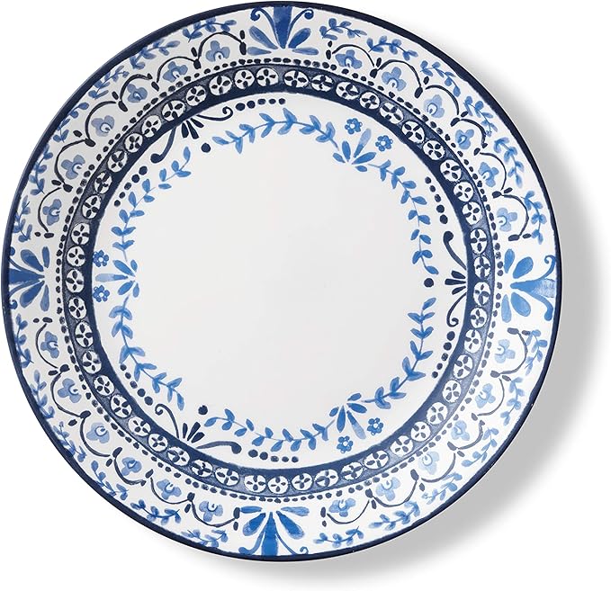 Corelle Vitrelle 18-Piece Service for 6 Dinnerware Set Triple Layer Glass and Chip Resistant Lightweight Round Plates and Bowls Set Portofino