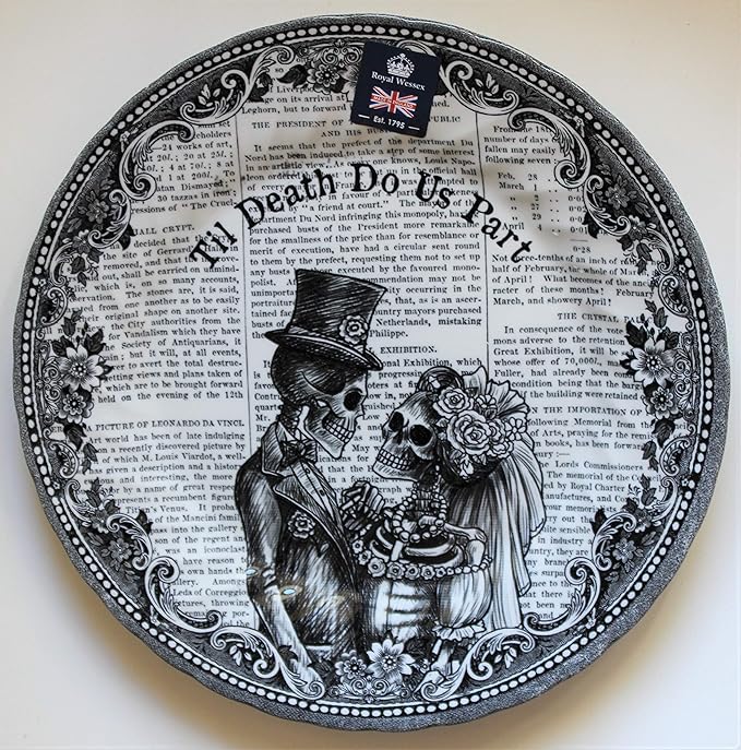 Aeiniwer Royal Wessex Halloween Til Death Do Us Part Dinnerware - Set of 4 (Salad Plates)