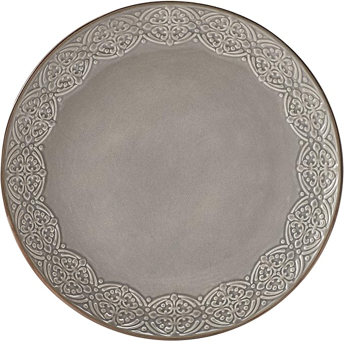 Pfaltzgraff Emma 12 Piece Dinnerware Set Service For 4 Gray