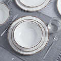 LEHAHA Farmhouse White Melamine Plates and Bowls Set White dishes Rustic Farmhouse Dinnerware Set Lightweight Melamine Dishes Set for 4 Perfect for RV Camper Dishwasher Safe
